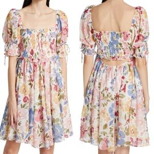 NWT EN SAISON Constantia Floral Smocked Dress